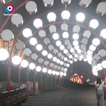 Customized handmade chinese silk lantern of hallway decorative for outdoor playground lantern show