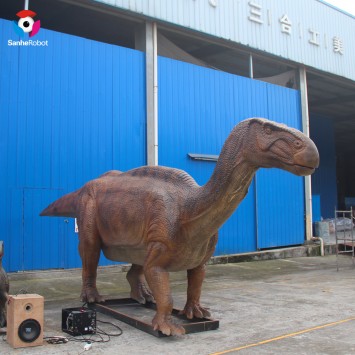 Theme park decor products life size animatron robot dinosaur Iguanadon for sale