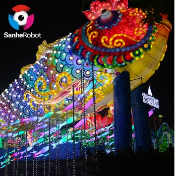 Популарен фестивал на кинески свилени фенери на големо