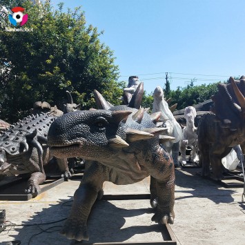 Dinosaur park props life size prehistoric dinosaur Euoplocephalus statue for display