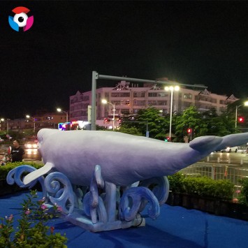 Huge Size High Simulation Mechanical Animatronic Silicon Rubber Life Size Mechanical Animal Whale for Sale