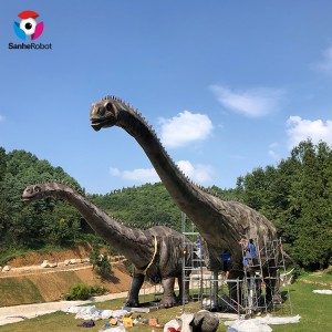 Modelo grande de dinosaurio animatrónico Mamenchisaurus de última tecnoloxía 2019