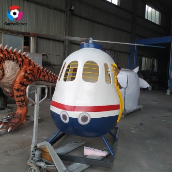 Amusement park products fiberglass plane helicopter model for kiddie playground