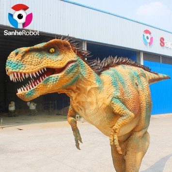 Amusement Park Walking Life Size Kostum Dinosaurus Realistis For Sale
