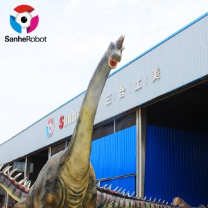 Theme Park Customized Simulation Fleksibel Animatronic Robot Dinosaur