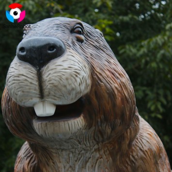 Park Decoration Fiberglass Resin Beaver Sculpture Animal