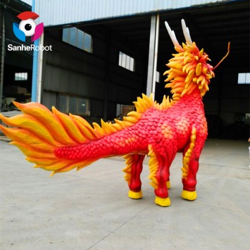 Amusement Park live chinese dragon Mounted parts of body life size dragon statues