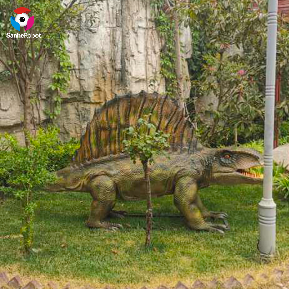 China Wholesale Dinosaur Hand Puppet Manufacturers Suppliers - Dinosaur Park Decoration Artificial Plant and Simulation Dinosaur Model  – Sanhe
