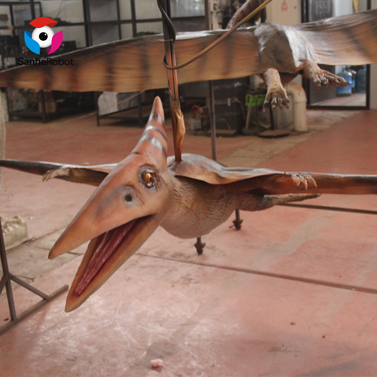 China Wholesale Dinosaur Fossil Models Factory Quotes - Outdoor Exhibition Real Size Robot Animatronic Dinosaur Pterosaur for Dinosaur Park  – Sanhe detail pictures
