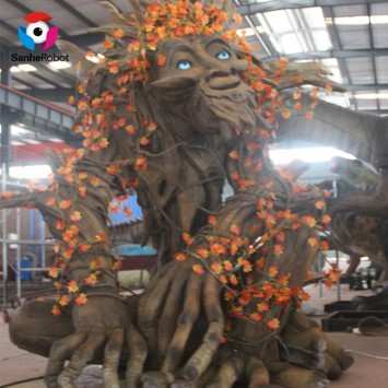 Theme Park decoration artificial animatronic talking tree model for attraction