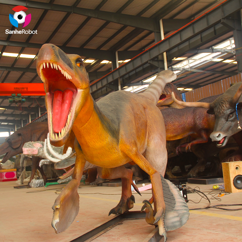 China Wholesale Dinosaur T Rex Skeleton Factory Quotes - Life size robotic animatronic dinosaur Achillobator for sale  – Sanhe