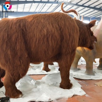Theme park simulator animal realist Woolly Rhinoceros model
