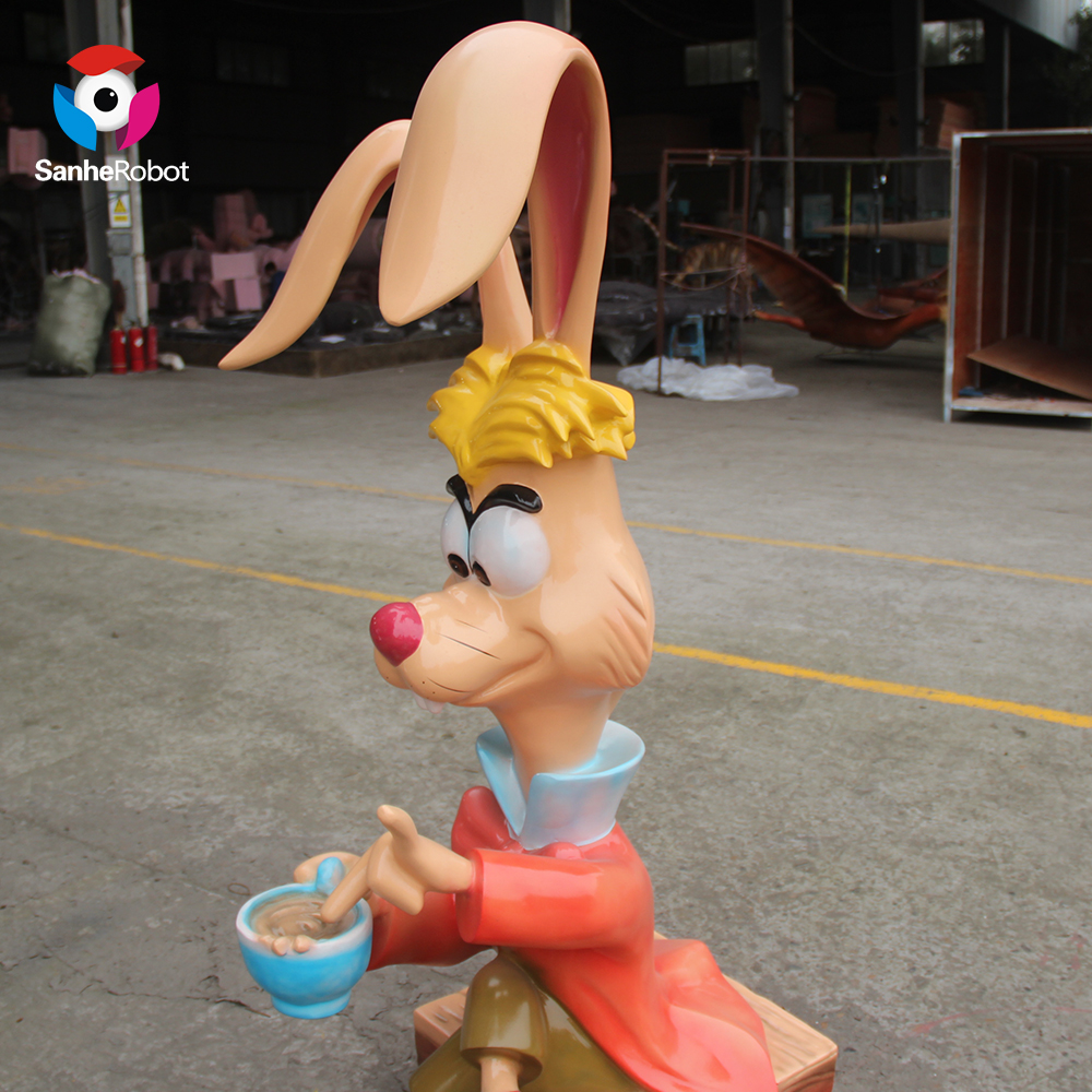 China Wholesale Metal Body Sculpture Manufacturers Suppliers - OEM Factory Customized 3D Cartoon Rabbit Figure  – Sanhe