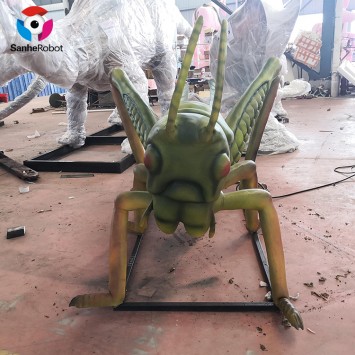 Garden Decorative Big Size Animated Simulation anmatronic insects insect animatronic Grasshoper model for sale