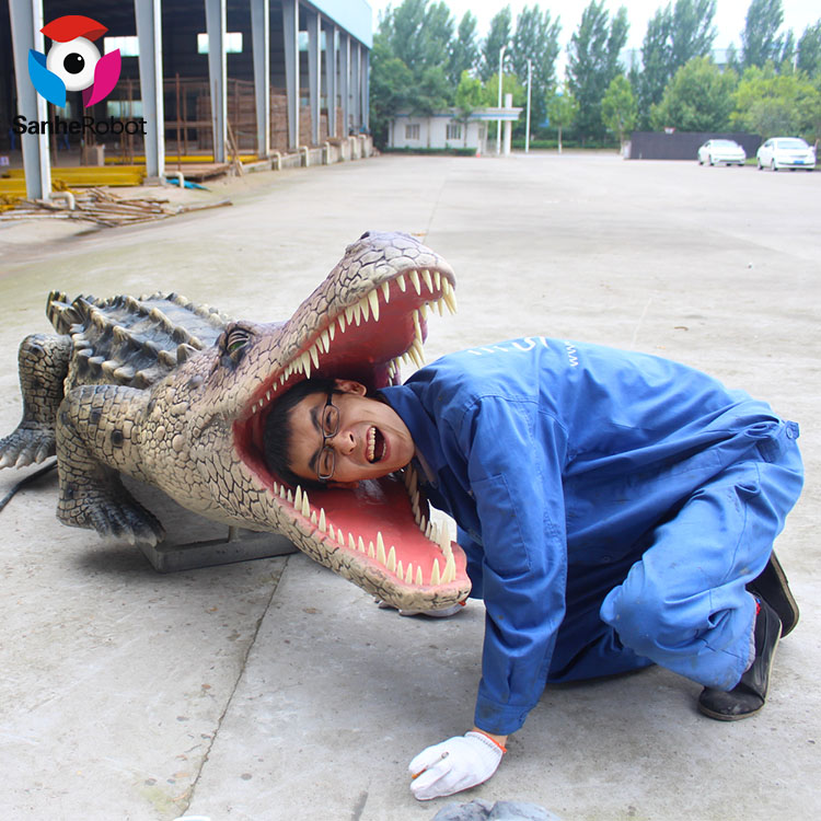 China Wholesale A Marine Animal Factories Pricelist - Theme Park Life Size Animatronic Waterproof Crocodile Model For Sale  – Sanhe