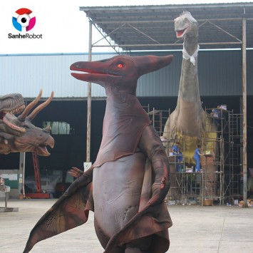 Hot selling halloween realistic pterosaur walking dinosaur costume for sale