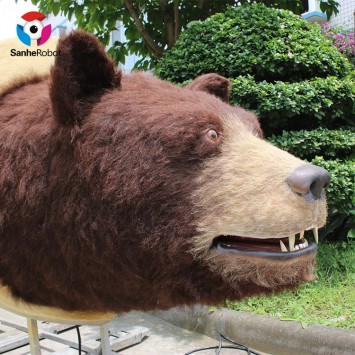 Animated Bear Head Life Size Animatronic Animals for Sale