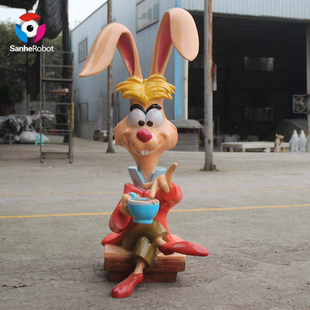 China Wholesale Life Size Animal Statues Factory Quotes - OEM Factory Customized 3D Cartoon Rabbit Figure  – Sanhe