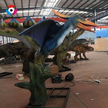 Indoor and outdoor exhibition dinosaur props life size dinosaur animatronic dinosaur model like a real pterosaur