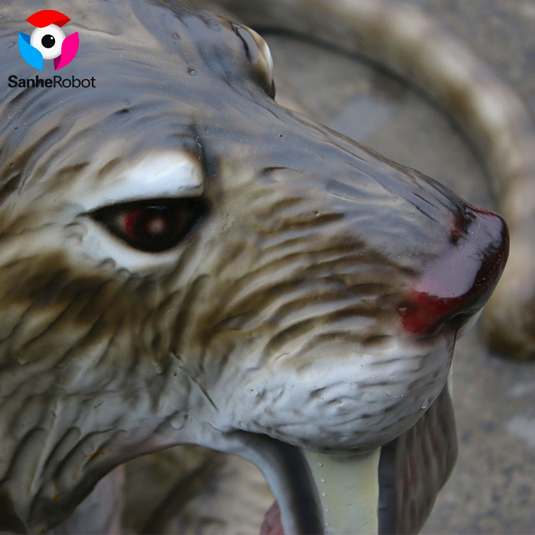 China Wholesale Metal Human Sculpture Quotes Pricelist - Park decor animals fiberglass saber-toothed tiger sculpture  – Sanhe detail pictures