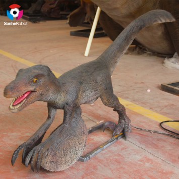 Dinosaur Park facility life size fiberglass  animatornic dinosaur alive Velociraptors model for sale
