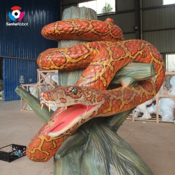 Accept Custom Lifelike Simulation Life Size Snake Boa Statue