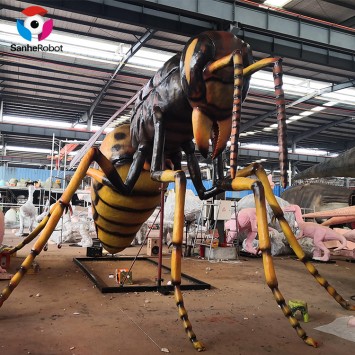 Outdoor Playground Statue Large Robot Animatronic Insect giant bee model for sale