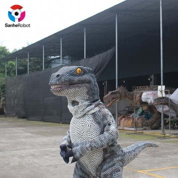 Dorothy The Dinosaur Halloween 3D realistic Mascot Velociraptor Costume