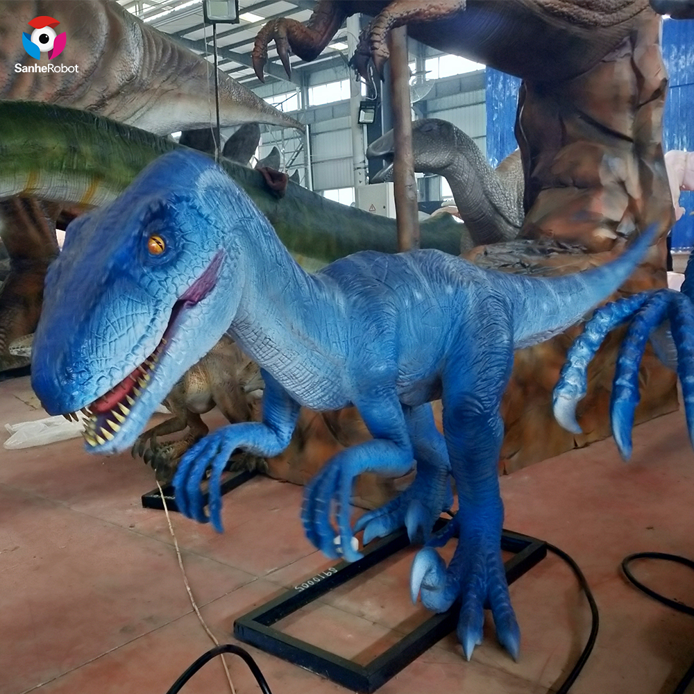 China Wholesale Skull Cap Dinosaur Factory Quotes - Outdoor exhibition animated dinosaur artificial robotic velociraptor  – Sanhe