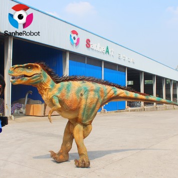 Disfraz de dinosaurio realista de tamaño natural para caminar en el parque de atracciones a la venta