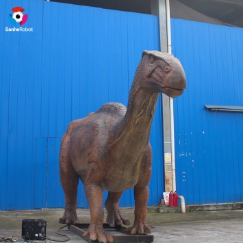Theme park decor products life size animatron robot dinosaur Iguanadon for sale