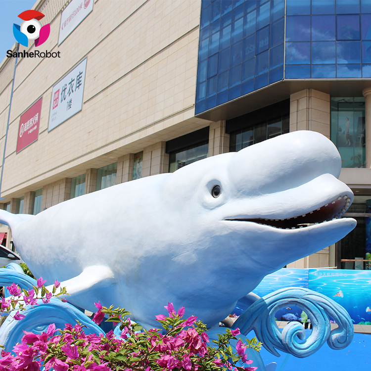 China Wholesale Lifelike Simulation Animal Manufacturers Suppliers - Huge Size High Simulation Mechanical Animatronic Silicon Rubber Life Size Mechanical Animal Whale for Sale  – Sanhe