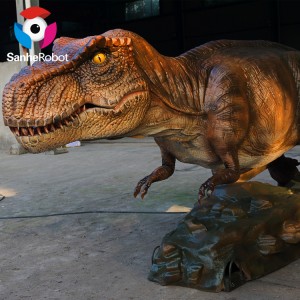 Piedzīvojumu parka aprīkojums Liels animācijas notverts T-REX dinozaurs
