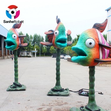 Cartoon character type Nemo animatronic animals seahorse sculpture for Aquarium