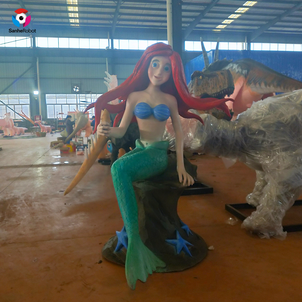 China Wholesale Large Garden Animal Statues Manufacturers Suppliers - Park decoration cartoon movie character simulation silicon rubber mermaid sculpture  – Sanhe