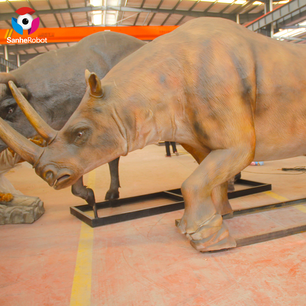 China Wholesale Life Size Animatronic Animal Quotes Pricelist - Park animal sculpture realistic silicone animal Elasmotherium model for sale  – Sanhe