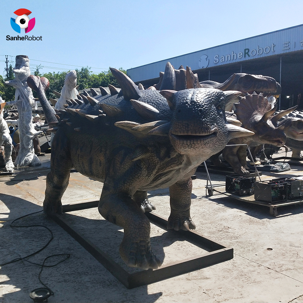 China Wholesale Dinosaur Adventure Park Factory Quotes - Dinosaur park props life size prehistoric dinosaur Euoplocephalus statue for display  – Sanhe