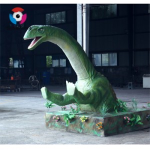 手作りの高弾性繊維彫刻エミュレーション電気恐竜ヘッド撮影用