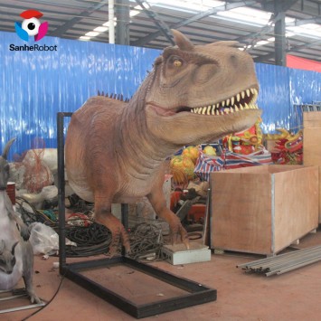 Dinosaur theme park wall-mounted animatronic animated dinosaur head Carnotaurus head
