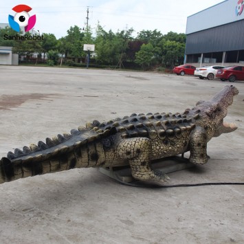 Theme Park Life Size Animatronic Waterproof Crocodile Model For Sale