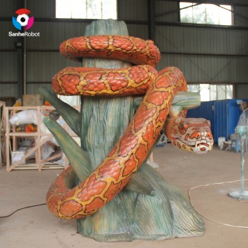 Accept Custom Lifelike Simulation Life Size Snake Boa Statue