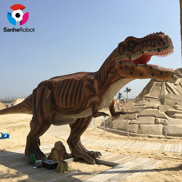China Wholesale Dinosaur Gate Playset Factories Pricelist - Life size Interactive Lifelike Moving animatronic mechanical dinosaurs chester zoo  – Sanhe
