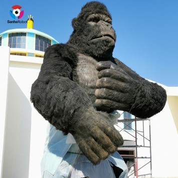 Life Size Outdoor Animatronic Animal Gorilla Statue Model