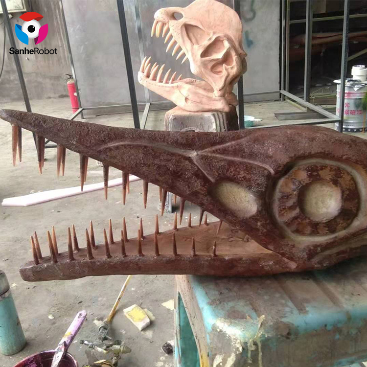 China Wholesale Parade Float Fringe Factory Quotes - Museum varies materials available Real size dinosaur head fossil  – Sanhe detail pictures