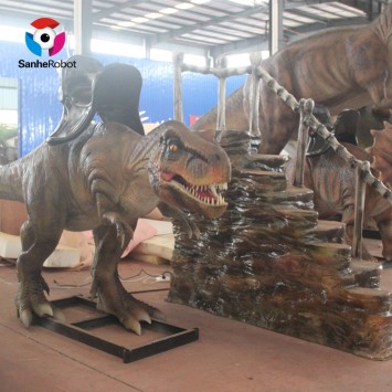 Playground ride park games coin-operated and button operated animatronic dinosaur Tyrannosaurus ride
