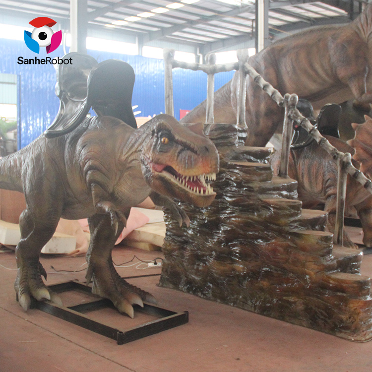 China Wholesale Parade Float Skirting Factory Quotes - Playground ride park games coin-operated and button operated animatronic dinosaur Tyrannosaurus ride  – Sanhe