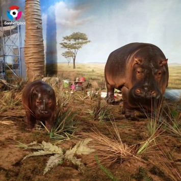 Amusement Park Customized Simulation Animatronic Animal Hippo
