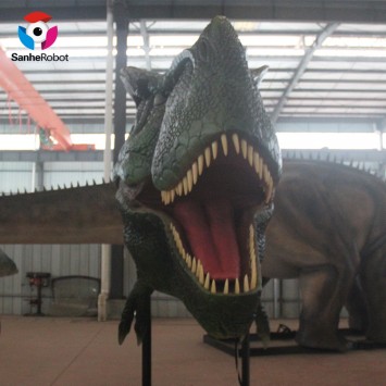 Life size animatronic dinosaur  head Tyrannosaurus model for sale
