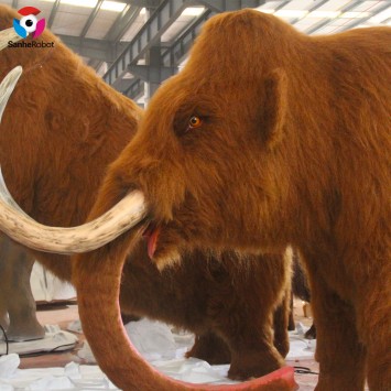 Animal de alta simulação mamute enorme para parque temático
