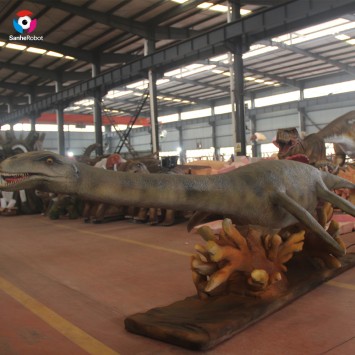Marine theme park decor props infrared remote control animatronic animal Elasmosaurus model